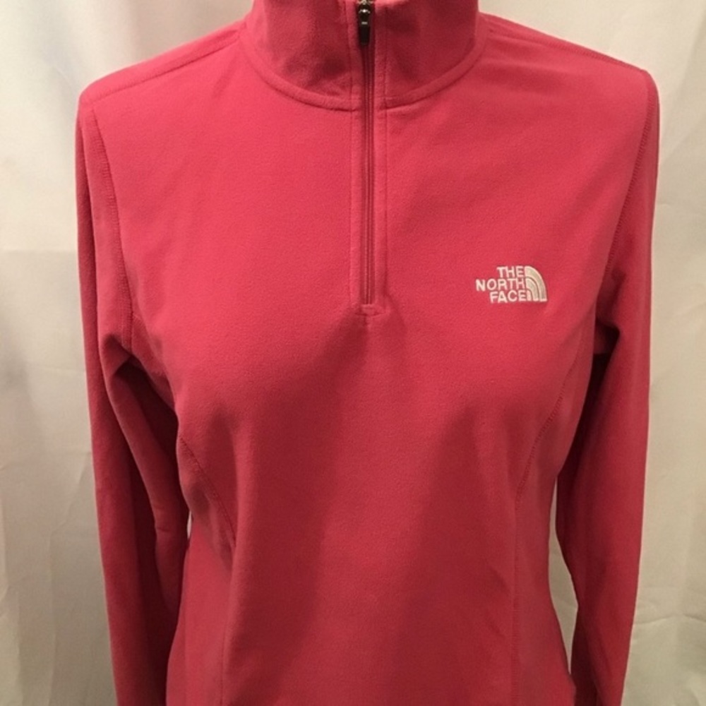 THE NORTH FACE I Pullover Fleece Pink Medium 1/2 Zip - Picture 2 of 9